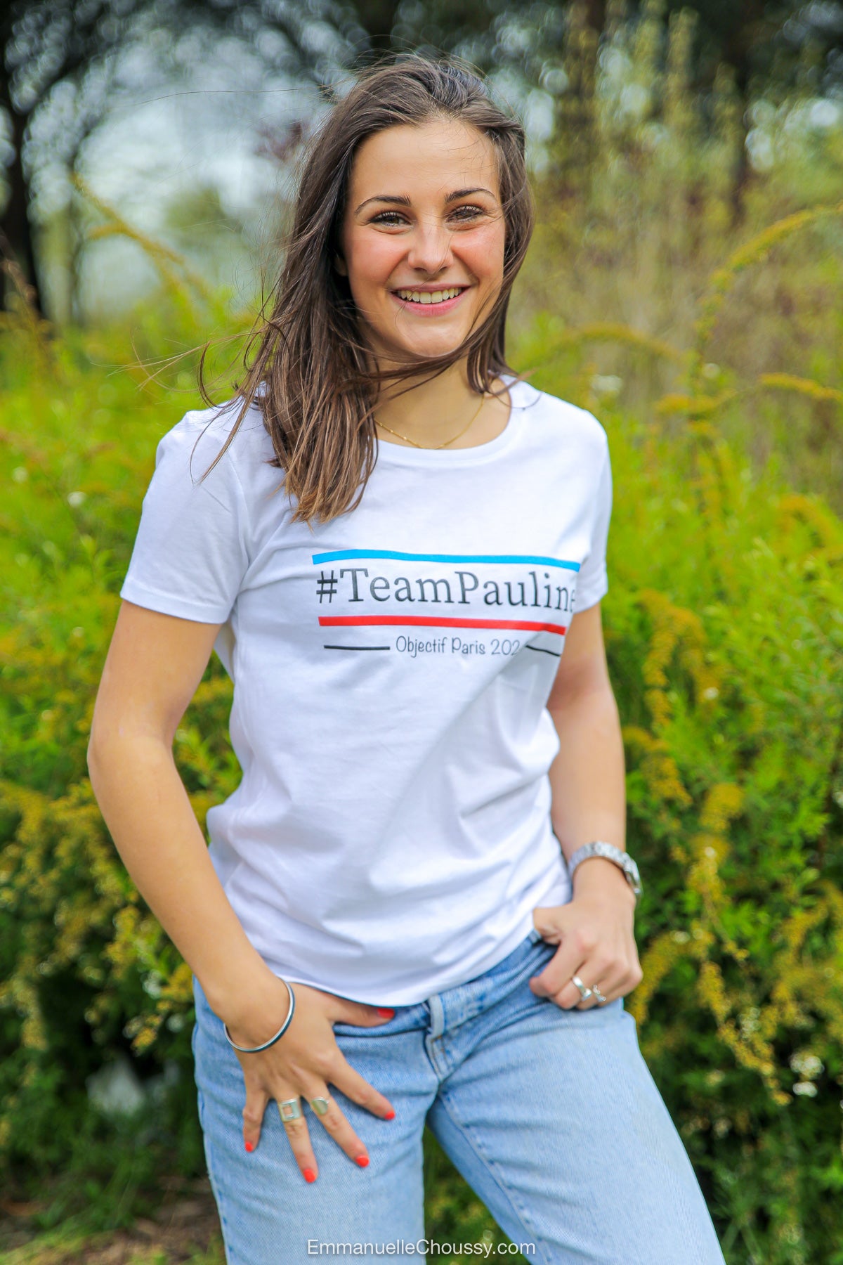 Tee shirt Femme blanc à manches courtes
