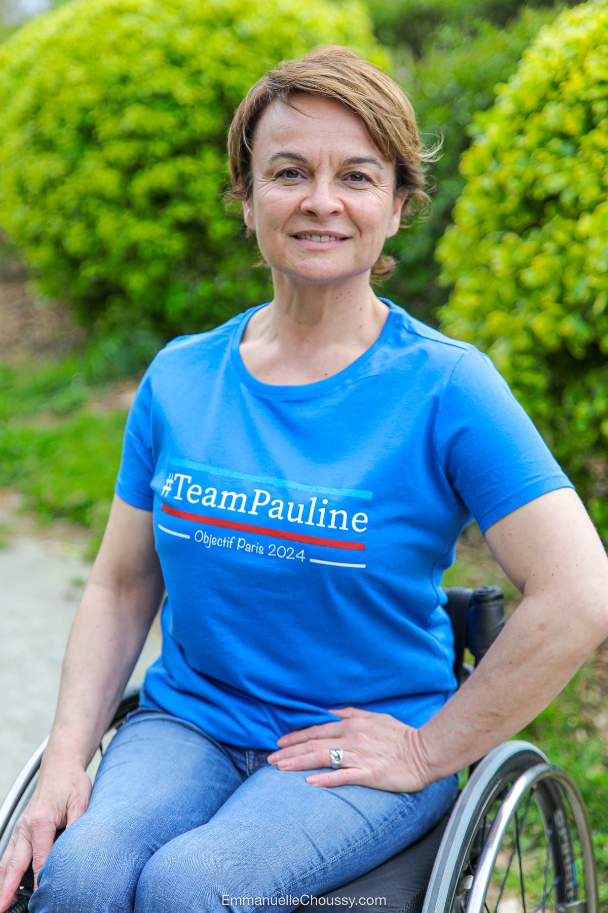 Tee shirt Femme bleu à manches courtes